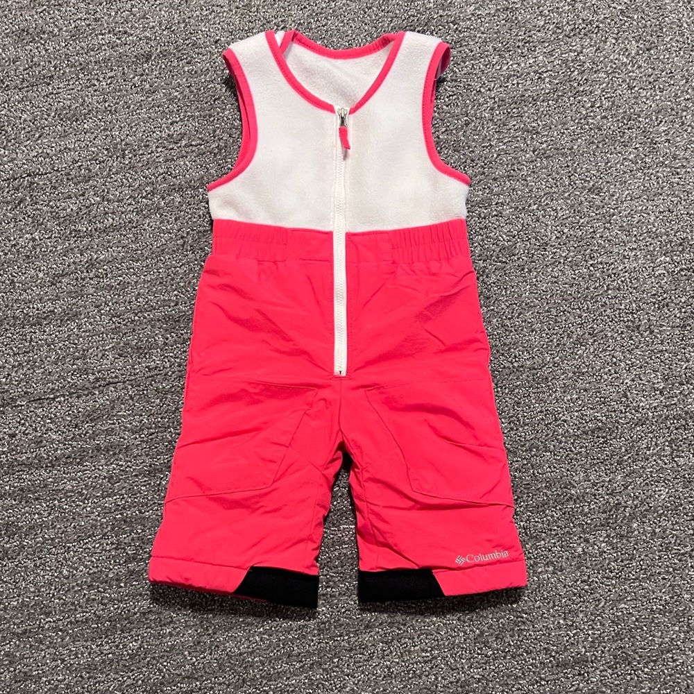 Columbia 12m Snow Bibs Pink Snow Pants Baby Toddler